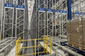 打造光伏行業(yè)高效倉儲(chǔ)示范，晶澳揚(yáng)州智能立庫落成上線