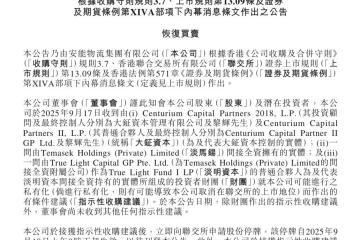 安能物流獲財(cái)團(tuán)私有化要約，或?qū)南愀勐?lián)交所退市