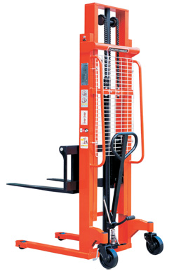 生產(chǎn)銷售手動(dòng)液壓堆高叉車