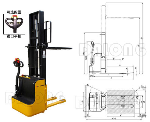 無(wú)錫大隆CDDC 側(cè)駕式全電動(dòng)堆垛車 