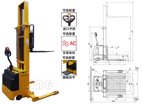 無(wú)錫大隆CDDSK 寬支腿型全電動(dòng)堆垛車 