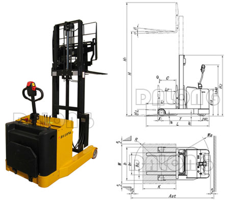 無(wú)錫大隆CQD10SZ 站駕式全電動(dòng)前移式叉車 