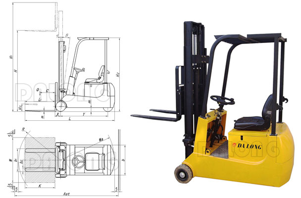 無錫大隆CPD10S 標(biāo)準(zhǔn)型全電動(dòng)平衡重叉車 