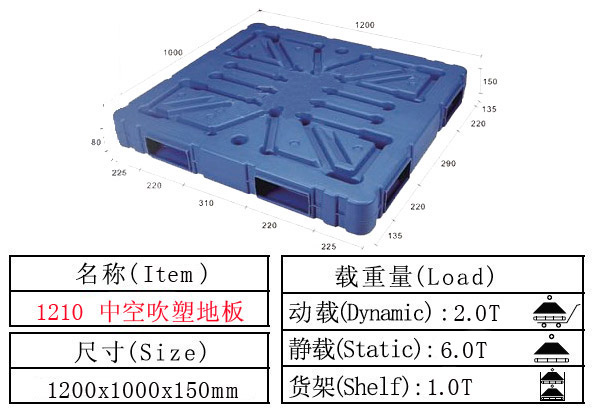 吹塑托盤 中空吹塑卡板