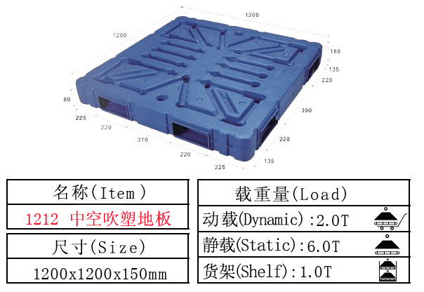 吹塑托盤 中空吹塑托盤 1200*1100