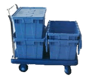 斜插式帶蓋物流箱