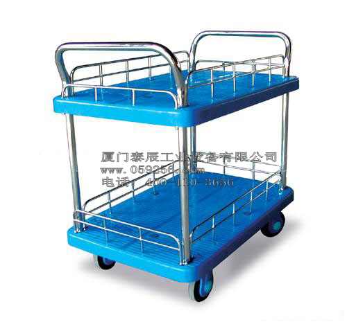 雙層扶欄式靜音手推車(chē)