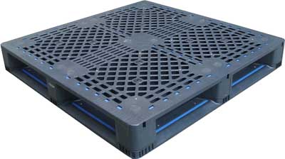 PTD-1111L網(wǎng)格田字加鋼管單面使用塑料托盤 