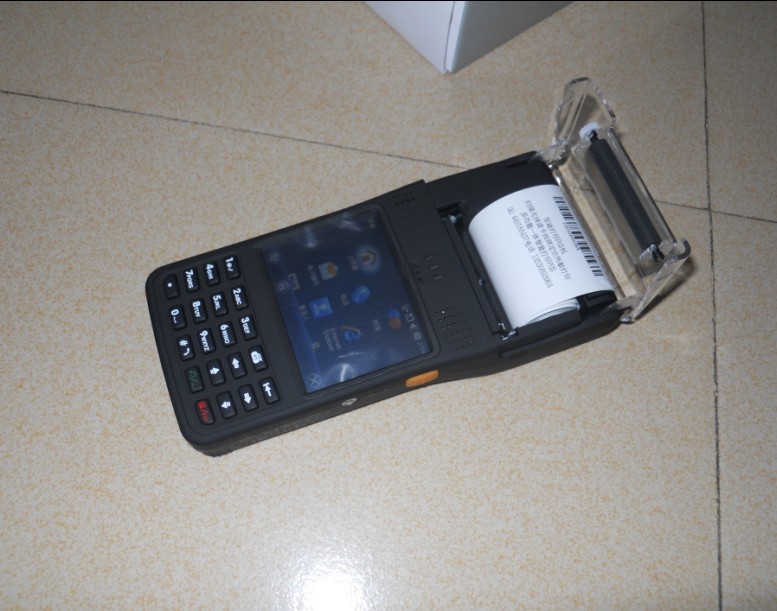 采集器手持機帶打印小票