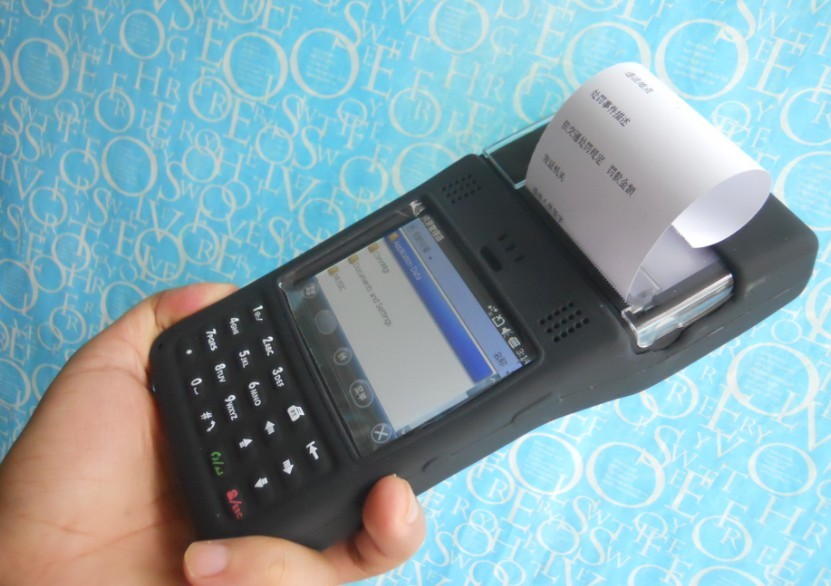 集成熱敏打印的手持PDA終端POS機