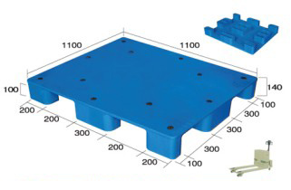 供應(yīng)塑料托盤QH-1111A2平板九腳