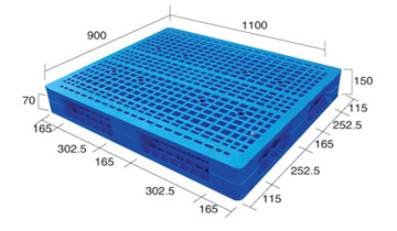 供應(yīng)塑料托盤QH-1109H(G)網(wǎng)格雙面（內(nèi)置鋼管）