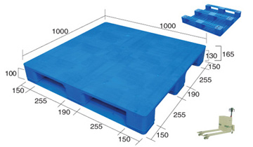 供應(yīng)塑料托盤QH-1010H平板川字型（內(nèi)置鋼管）