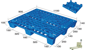 供應(yīng)塑料托盤型號(hào)： QH-1109超輕單面