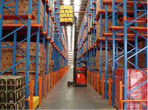 供應(yīng)食品倉庫貨架+駛?cè)胧酵ɡ蓉浖? width=