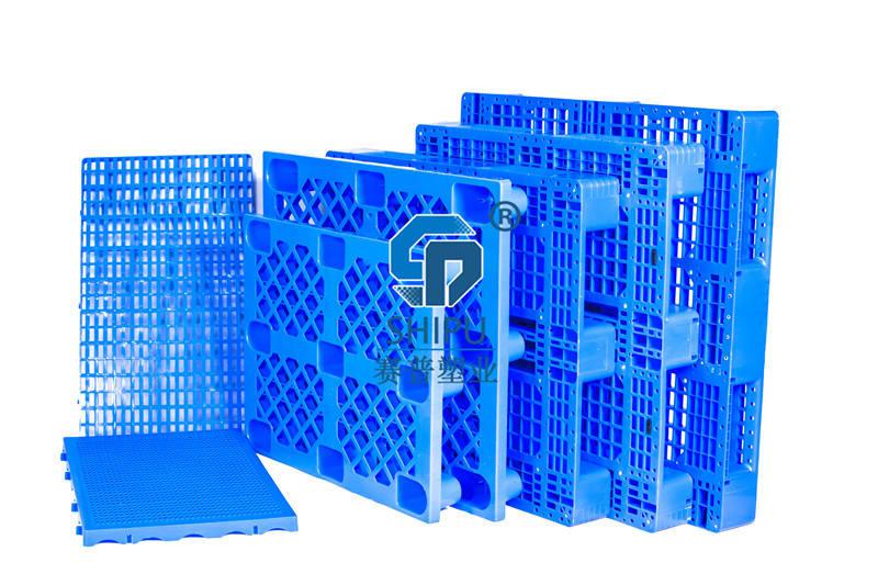 貴州倉儲物流1210川字加鋼管堆碼塑料托盤