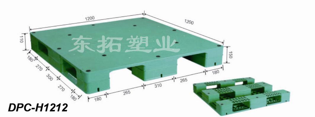 寧波東拓  塑料托盤  平板川字1212
