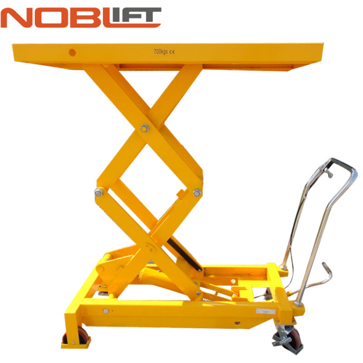諾力手動(dòng)平臺(tái)車TF30雙剪液壓升降模具工作業(yè)臺(tái)車300kg升高880mm