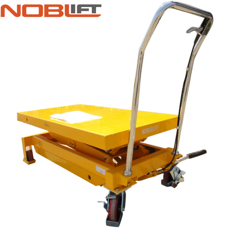 諾力手動(dòng)平臺(tái)車TF75雙剪液壓升降模具工作業(yè)臺(tái)車750kg升高990mm