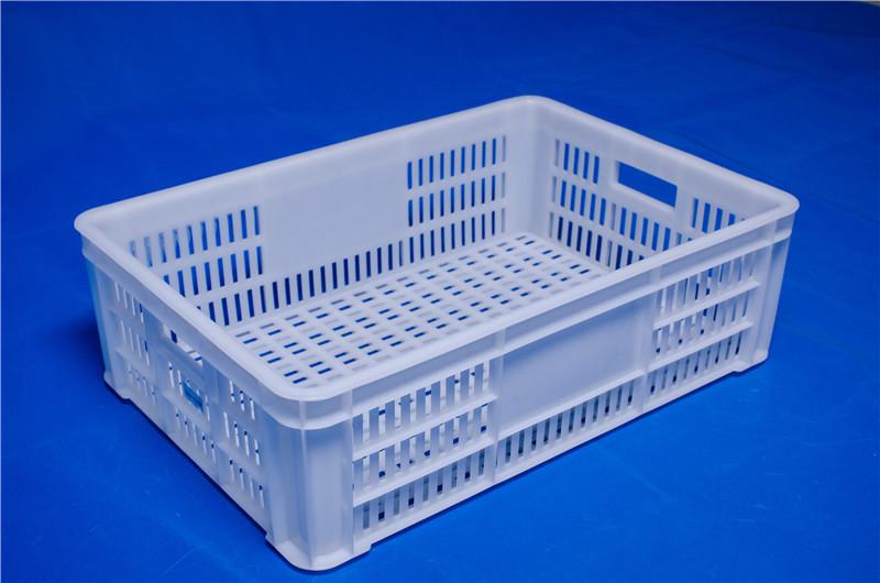 廠家批發(fā)塑料網(wǎng)眼式560-170周轉筐 白色豆芽筐子圖片