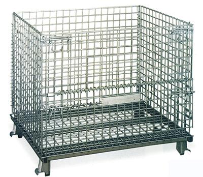 廣州貨架廠EYDA-2008202折疊式倉儲(chǔ)籠鍍鋅儲(chǔ)物箱鐵絲蝴蝶籠