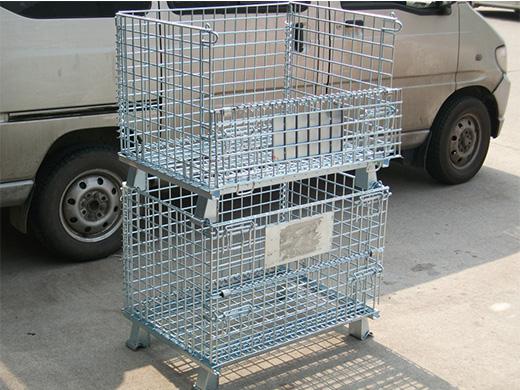 倉儲鐵籠折疊式周轉(zhuǎn)鐵籠鐵絲網(wǎng)箱蝴蝶網(wǎng)筐