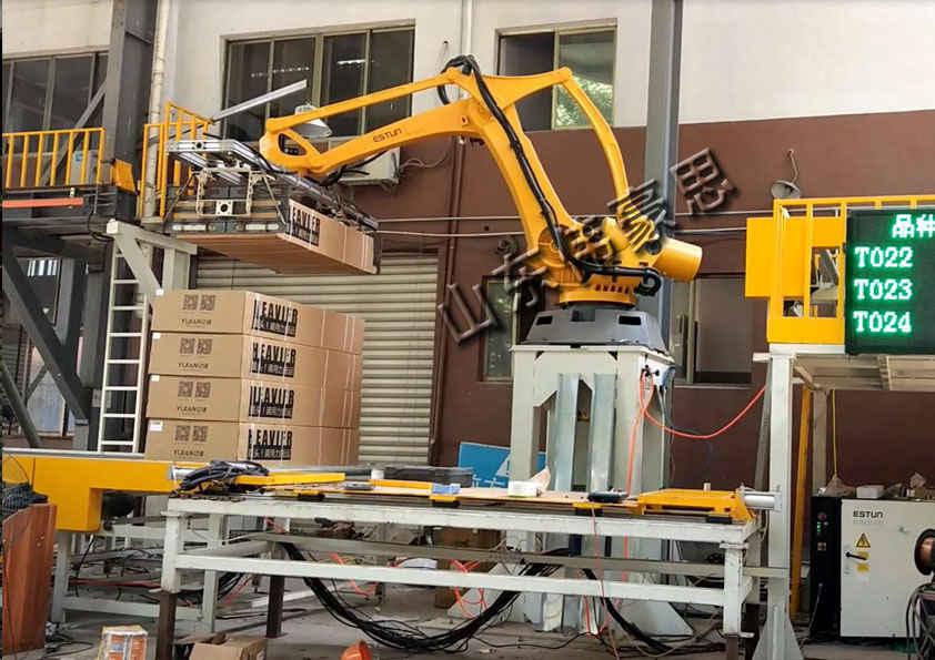 定制果汁高位拆垛機(jī)械手 全自動(dòng)機(jī)器人卸垛系統(tǒng)解決方案