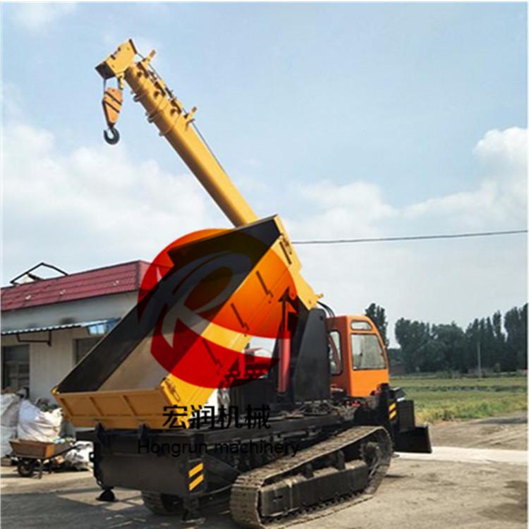 履帶隨車吊機械吊四驅農用車 小型柴油履帶運輸車