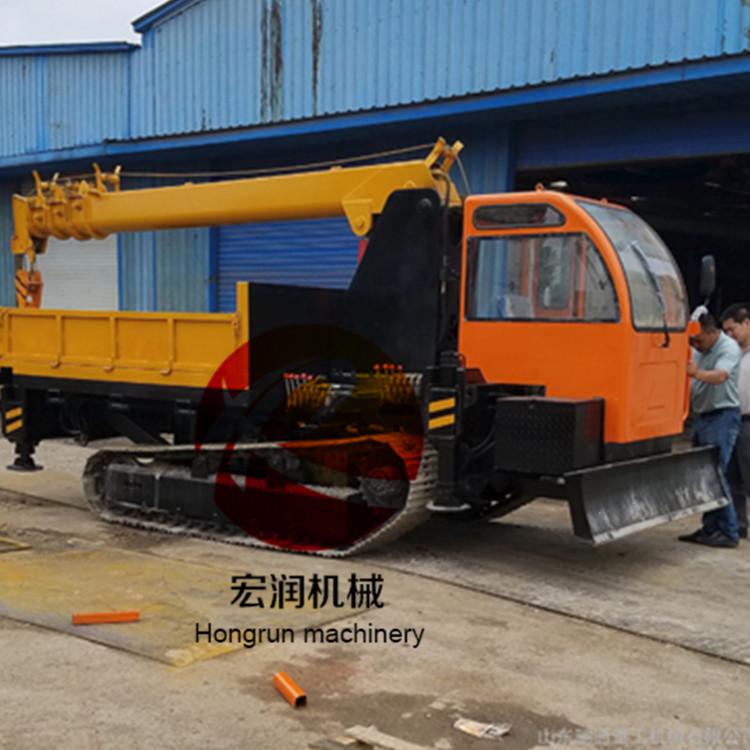  直銷履帶吊車 工程橡膠底盤履帶隨車隨車吊 四驅(qū)液壓履帶隨車吊