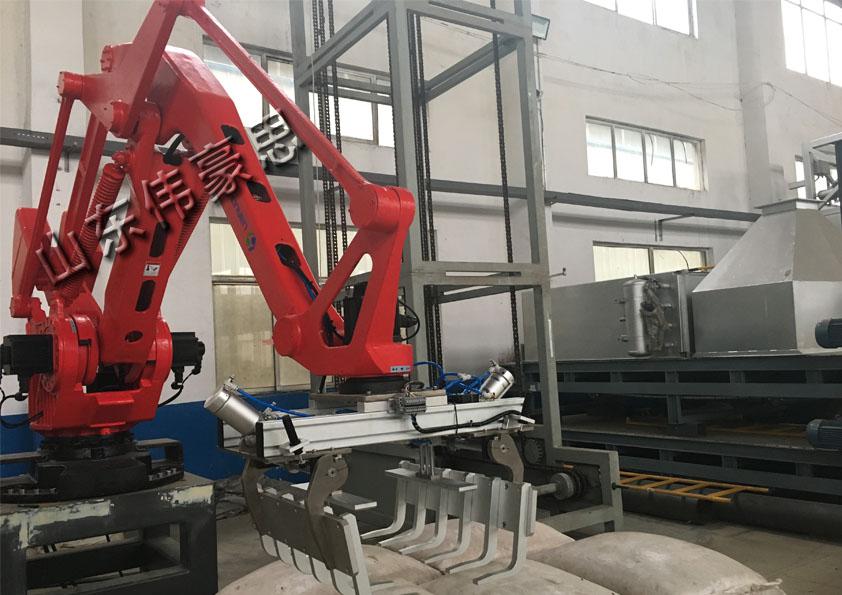 供應(yīng)自動上袋包裝碼垛流水線 袋裝化肥自動碼垛機