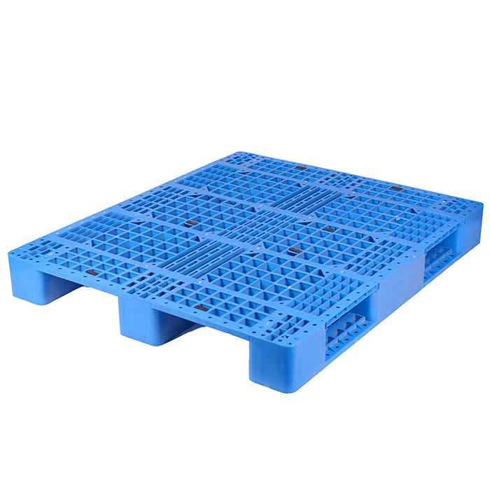 網(wǎng)格川字塑料托盤貨架倉(cāng)儲(chǔ)托板周轉(zhuǎn)貨運(yùn)1412卡板叉車塑膠托盤廠家