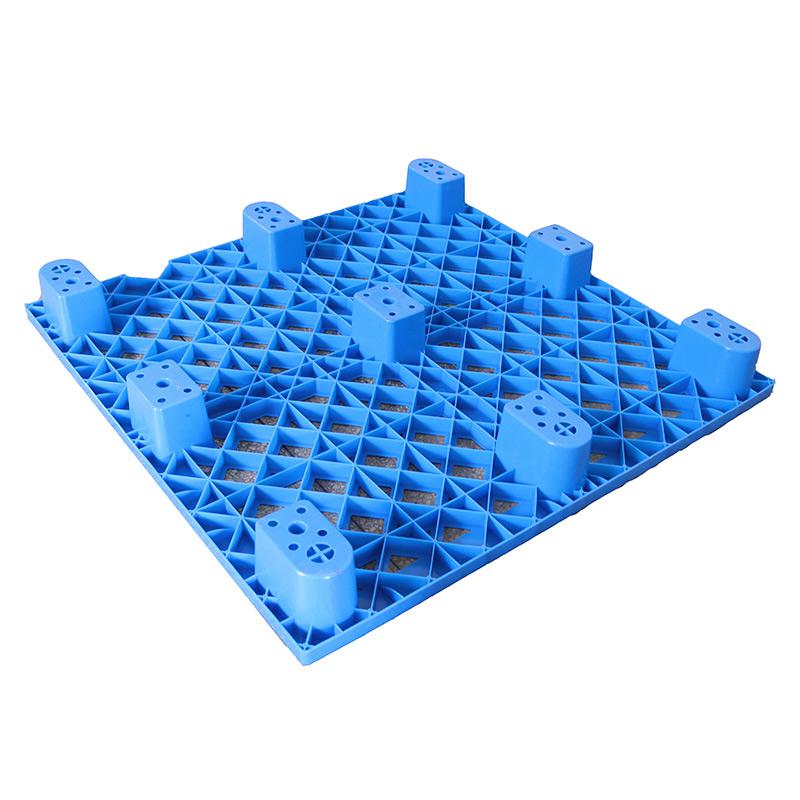 1212網(wǎng)格九腳塑料托盤叉車板倉(cāng)庫(kù)墊板防潮板膠棧板貨物地堆貨架倉(cāng)