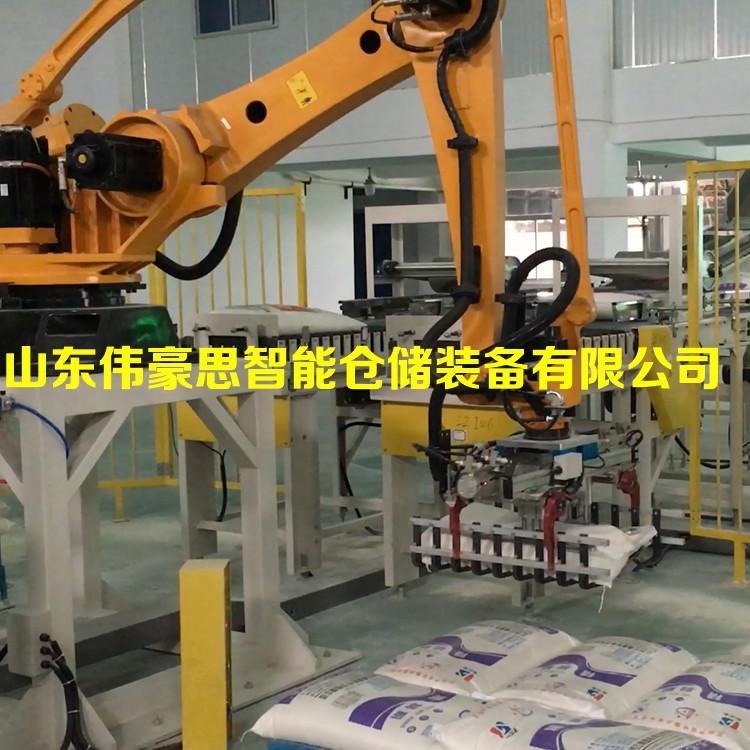 食鹽全自動碼垛機工作原理 機器人碼垛機廠家直供