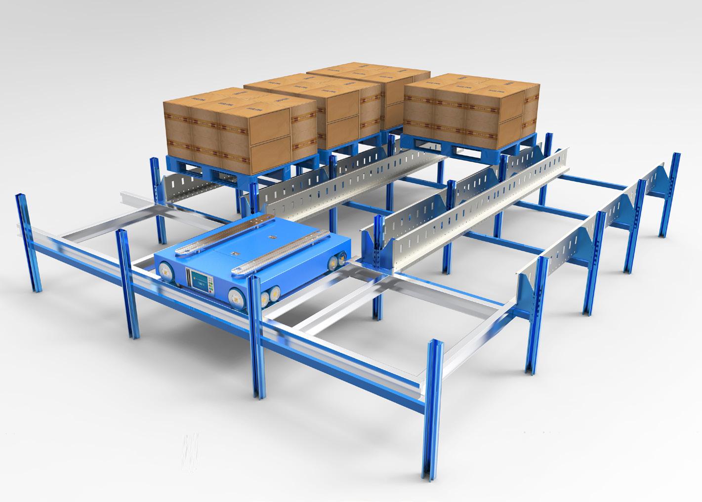 自動(dòng)化密集型四向穿梭車高架立體倉庫