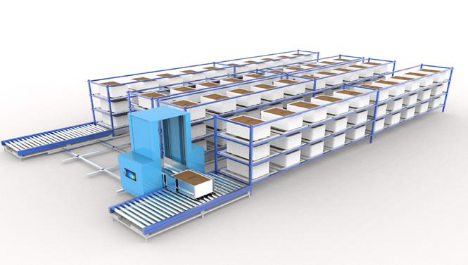 自動化密集型四向穿梭車高架立體倉庫
