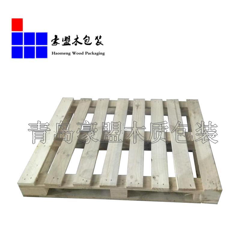 青島豪盟廠家直消木托盤 2四面進叉稱重高價格優(yōu)惠