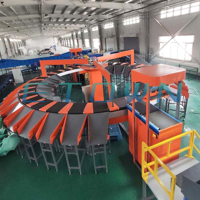 一一通智能交叉帶分揀機 全自動物流快遞分揀設(shè)備鞋服圖書分揀