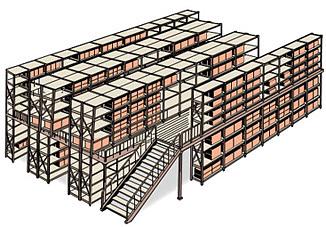 定制設(shè)計(jì)運(yùn)輸安裝閣樓式貨架