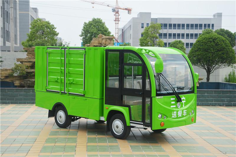 校園餐廳電動送餐車 保溫廂式送飯車